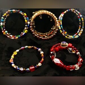 Vibrant Multicolor Beaded Bracelet Set